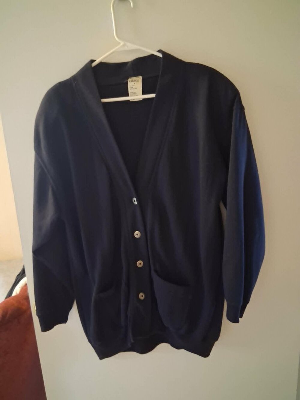 woman's black button-down sweater jacket  Medium